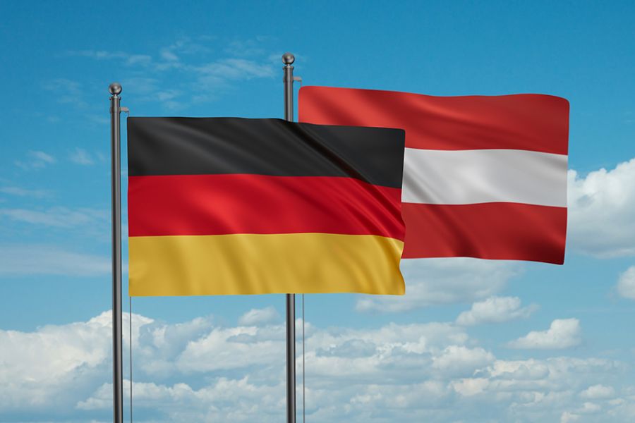 österreichische und deutsch Fahne